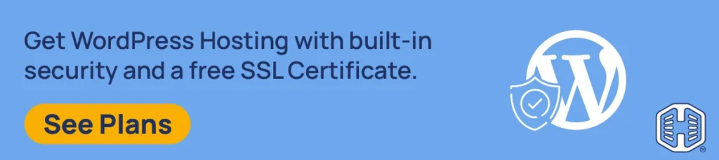 Strip Banner Text - Get WordPress Hosting with built-in security and a free SSL Certificate. [See Plans]