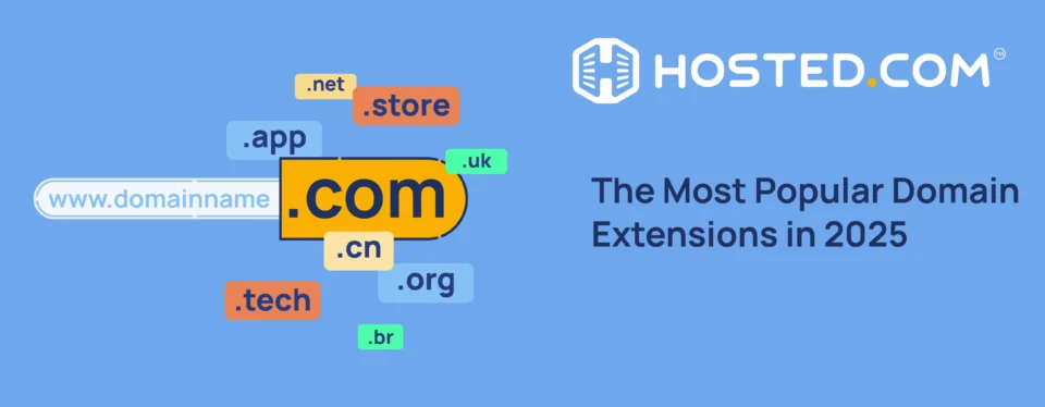Header Text - The Most Popular Domain Extensions in 2025