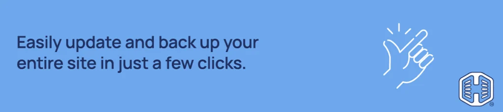 Strip Banner Text - Easily update and back up your entire site in just a few clicks