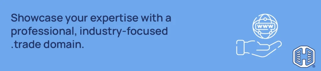 Strip Banner Text - Showcase your expertise with a professional, industry-focused .trade domain