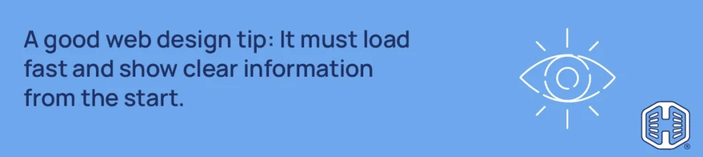 Strip Banner Text - A good web design tip: It must load fast and show clear information from the start