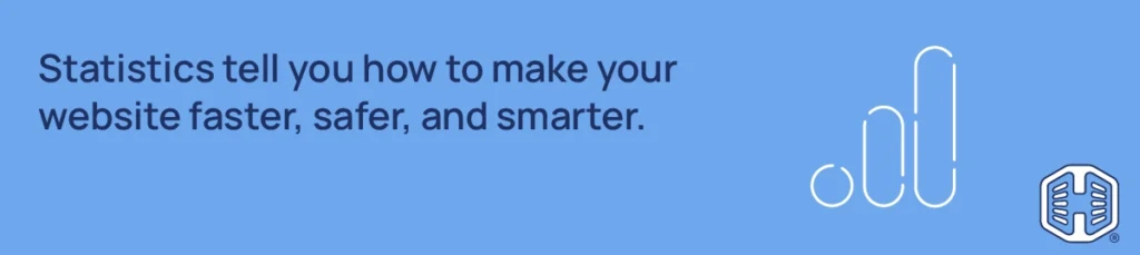 Strip Banner Text - Statistics tell you how to make your website faster, safer, and smarter