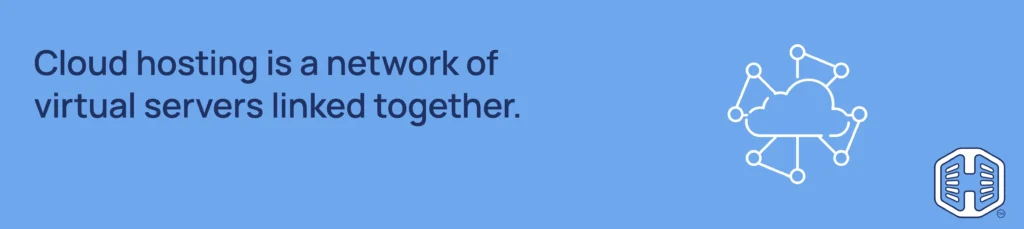 Strip Banner Text - Cloud hosting is a network of virtual servers linked together.