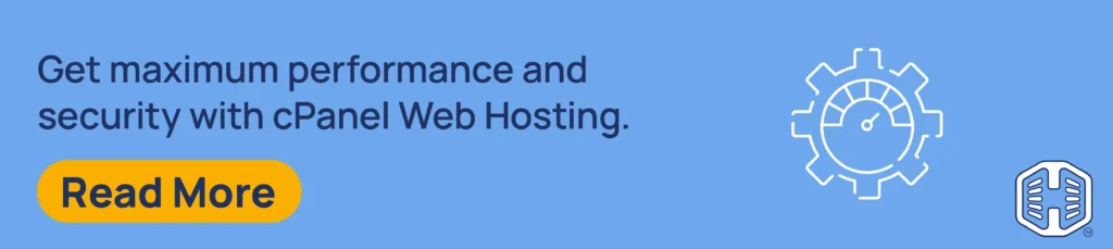 Strip Banner Text - Get maximum performance and security with cPanel Web Hosting. [Read More]