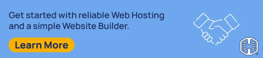Strip Banner Text - Get started with reliable Web Hosting and a simple Website Builder. [Learn More]