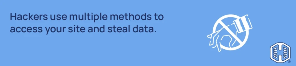 Strip Banner Text - Hackers use multiple methods to access your site and steal data