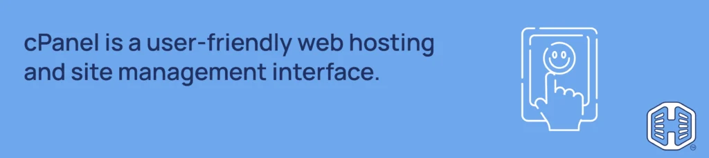 Strip Banner Text - cPanel is a user-friendly web hosting and site management interface.