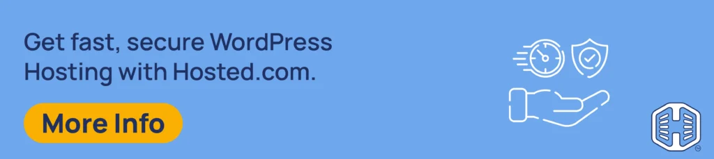 Strip Banner Text - Get fast, secure WordPress Hosting with Hosted®. [More Info]