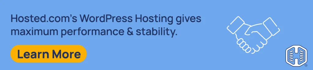 Strip Banner Text - Hosted.com®’s WordPress Hosting gives maximum performance & stability. [Learn More]