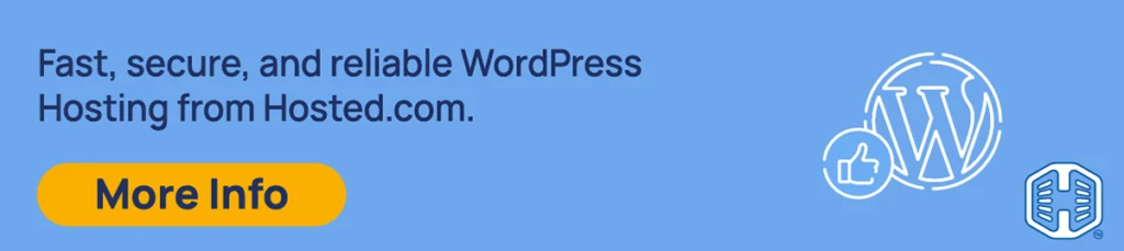 Strip Banner Text - Fast, secure, and reliable WordPress Hosting from Hosted®. [More Info]