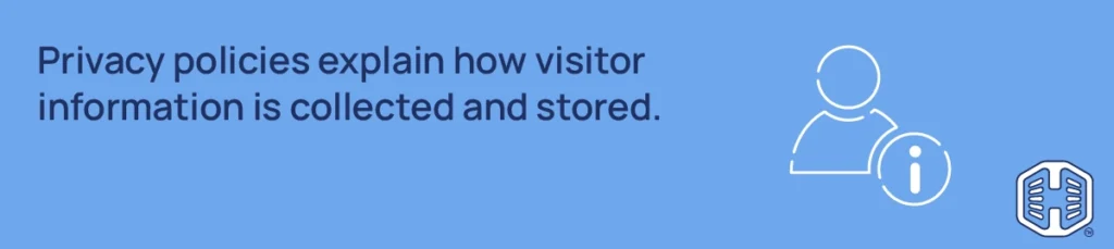 Strip Banner Text - Privacy policies explain how visitor information is collected and stored.