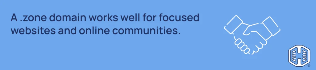 Strip Banner Text - A .zone domain works well for focused websites and online communities