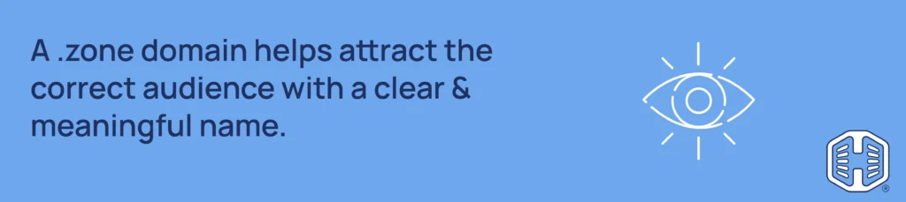 Strip Banner Text - A .zone domain helps attract the correct audience with a clear & meaningful name